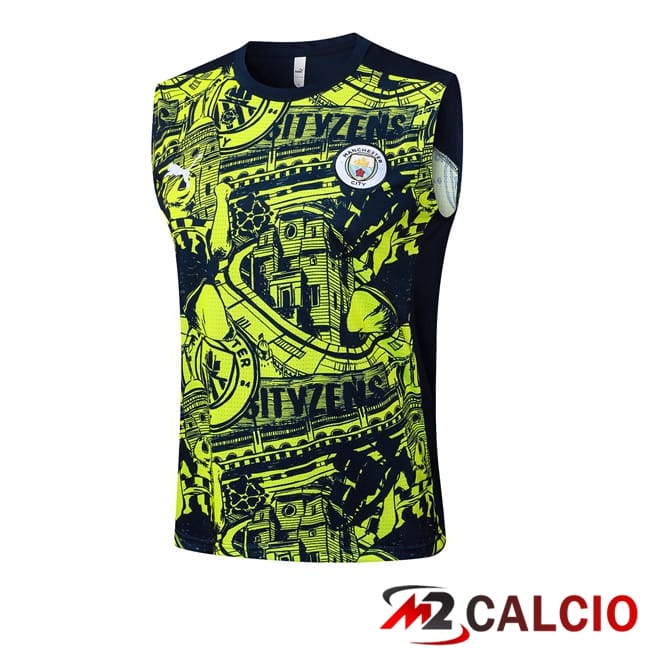 Maglie Calcio Personalizzate,Tute Calcio Squadre,Maglia Nazionale Italiana Calcio | Canotta Allenamento Manchester City Blu Reale Verde 2025/2029