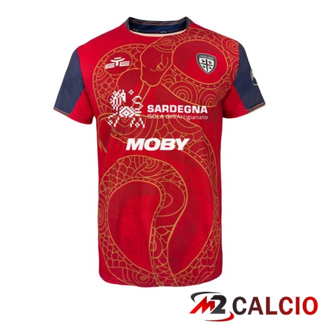 Maglie Calcio Personalizzate,Tute Calcio Squadre,Maglia Nazionale Italiana Calcio | Maglie Calcio Cagliari Calcio Edizione Speciale Rosso 2024/2025