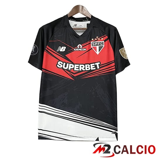 Maglie Calcio Personalizzate,Tute Calcio Squadre,Maglia Nazionale Italiana Calcio | Maglie Calcio Sao Paulo Portiere Rosso/Nero 2025/2026