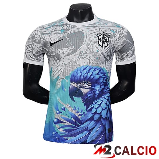 Maglie Calcio Personalizzate,Tute Calcio Squadre,Maglia Nazionale Italiana Calcio | Maglie Calcio Brasile Edizione Speciale Bianco/Blu 2025/2026