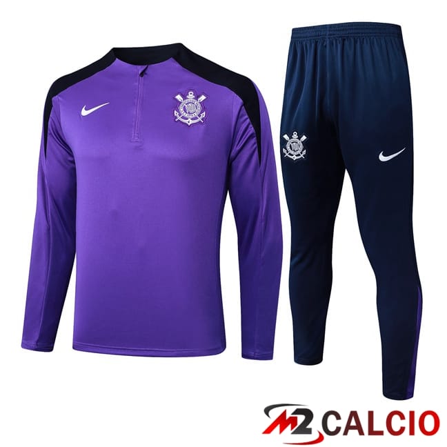 Maglie Calcio Personalizzate,Tute Calcio Squadre,Maglia Nazionale Italiana Calcio | Insieme Tuta Calcio Corinthians Viola 2025/2026