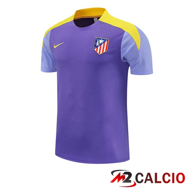 Maglie Calcio Personalizzate,Tute Calcio Squadre,Maglia Nazionale Italiana Calcio | T Shirt Allenamento Atletico Madrid Viola 2025/2026