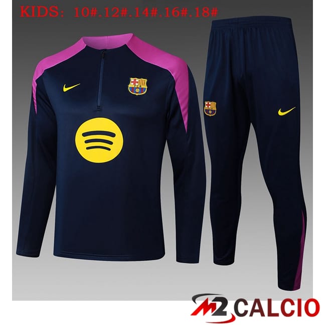 Maglie Calcio Personalizzate,Tute Calcio Squadre,Maglia Nazionale Italiana Calcio | Insieme Tuta Calcio FC Barcellona Bambino Blu Reale 2025/2026
