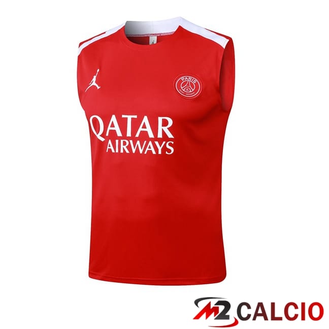 Maglie Calcio Personalizzate,Tute Calcio Squadre,Maglia Nazionale Italiana Calcio | Canotta Allenamento Jordan Paris PSG Rosso 2025/2026