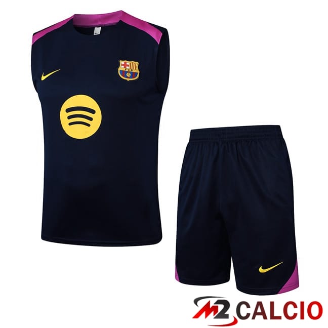 Maglie Calcio Personalizzate,Tute Calcio Squadre,Maglia Nazionale Italiana Calcio | Canotta Allenamento FC Barcellona + Pantaloncini Blu Reale 2025/2026