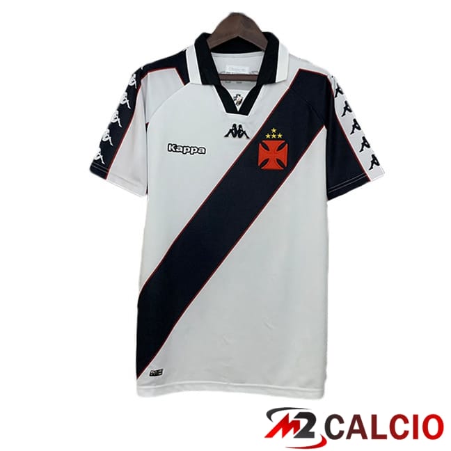 Maglie Calcio Personalizzate,Tute Calcio Squadre,Maglia Nazionale Italiana Calcio | Maglie Calcio CR Vasco da Gama Retro Seconda Nero Bianco 1997