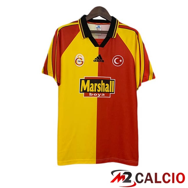 Maglie Calcio Personalizzate,Tute Calcio Squadre,Maglia Nazionale Italiana Calcio | Maglie Calcio Galatasaray SK Retro Prima Giallo 1998-1999