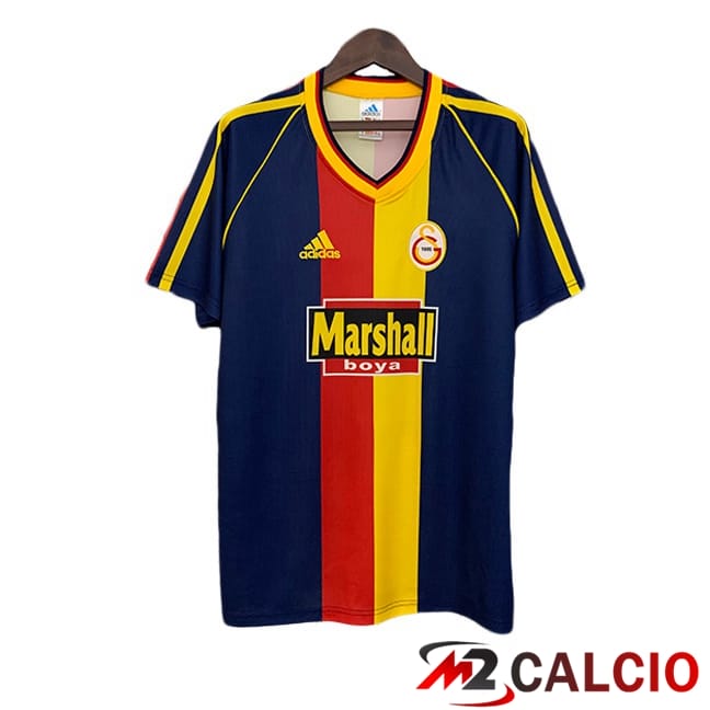 Maglie Calcio Personalizzate,Tute Calcio Squadre,Maglia Nazionale Italiana Calcio | Maglie Calcio Galatasaray SK Retro Terza Blu Reale Giallo 1998-1999