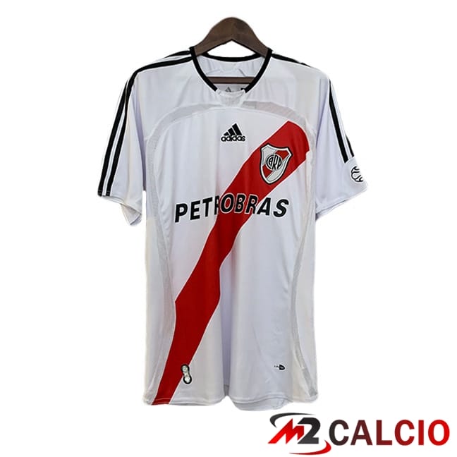 Maglie Calcio Personalizzate,Tute Calcio Squadre,Maglia Nazionale Italiana Calcio | Maglie Calcio River Plate Retro Prima Bianco Rosso 2006-2007