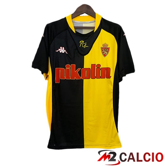 Maglie Calcio Personalizzate,Tute Calcio Squadre,Maglia Nazionale Italiana Calcio | Maglie Calcio Real Zaragoza Retro Seconda Giallo Nero 2001-2002