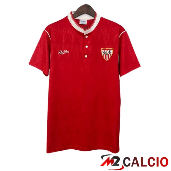 Maglie Calcio Personalizzate,Tute Calcio Squadre,Maglia Nazionale Italiana Calcio | Maglie Calcio Sevilla FC Retro Seconda Rosso 1991-1992