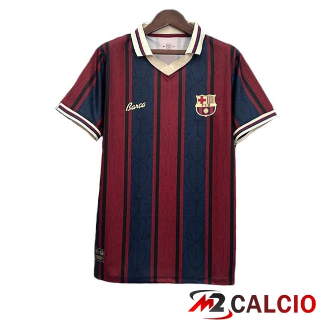 Maglie Calcio Personalizzate,Tute Calcio Squadre,Maglia Nazionale Italiana Calcio | Maglie Calcio FC Barcellona Retro Edizione 125° anniversario Blu Reale Rosso
