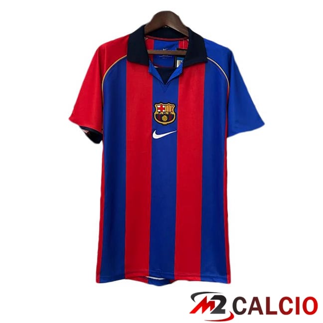 Maglie Calcio Personalizzate,Tute Calcio Squadre,Maglia Nazionale Italiana Calcio | Maglie Calcio FC Barcellona Retro Prima Blu Rosso 2001-2002