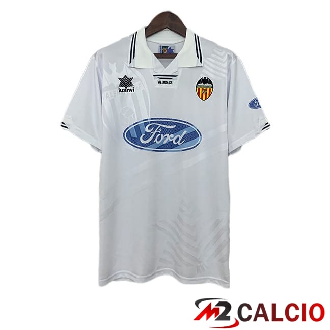 Maglie Calcio Personalizzate,Tute Calcio Squadre,Maglia Nazionale Italiana Calcio | Maglie Calcio Valencia CF Retro Prima Bianco 1995-1996