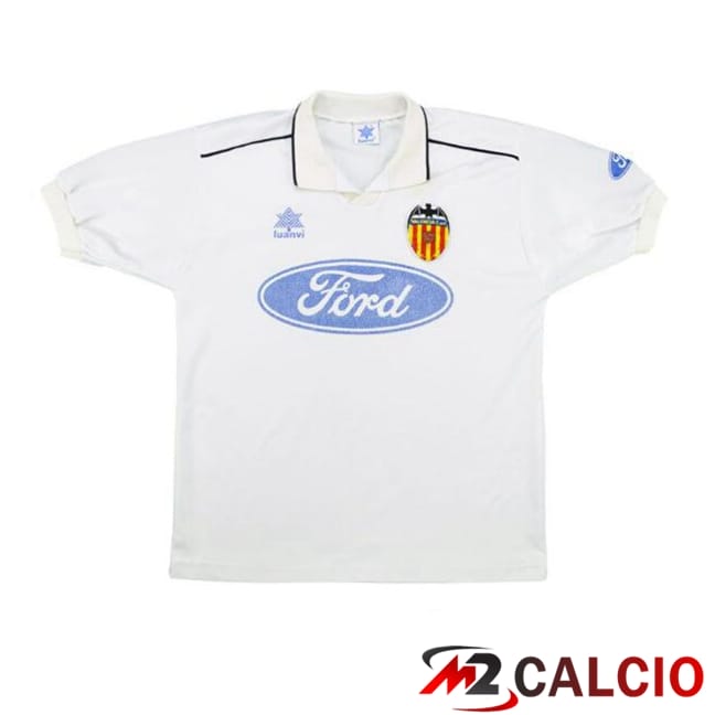 Maglie Calcio Personalizzate,Tute Calcio Squadre,Maglia Nazionale Italiana Calcio | Maglie Calcio Valencia CF Retro Prima Bianco 1996-1997
