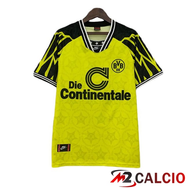 Maglie Calcio Personalizzate,Tute Calcio Squadre,Maglia Nazionale Italiana Calcio | Maglie Calcio Dortmund BVB Retro Prima Giallo 1994-1995