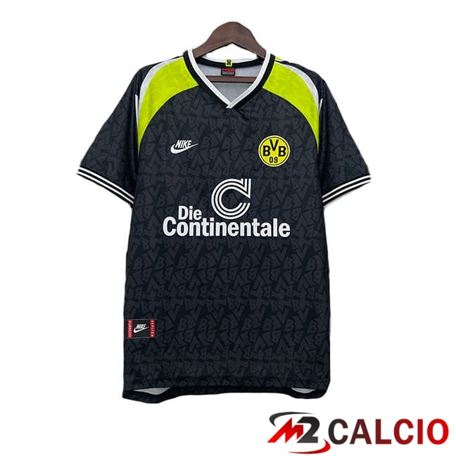 Maglie Calcio Personalizzate,Tute Calcio Squadre,Maglia Nazionale Italiana Calcio | Maglie Calcio Dortmund BVB Retro Seconda Nero 1995-1996
