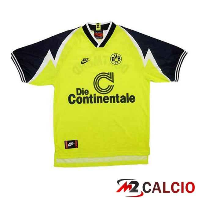 Maglie Calcio Personalizzate,Tute Calcio Squadre,Maglia Nazionale Italiana Calcio | Maglie Calcio Dortmund BVB Retro Prima Giallo 1995-1996
