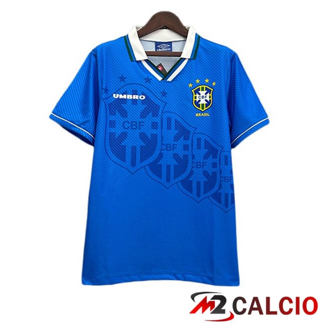 Maglie Calcio Personalizzate,Tute Calcio Squadre,Maglia Nazionale Italiana Calcio | Maglie Calcio Brasile Retro Seconda Blu 1996