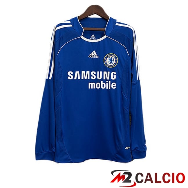 Maglie Calcio Personalizzate,Tute Calcio Squadre,Maglia Nazionale Italiana Calcio | Maglie Calcio FC Chelsea Retro Prima Manica Lunga Blu 2006-2007