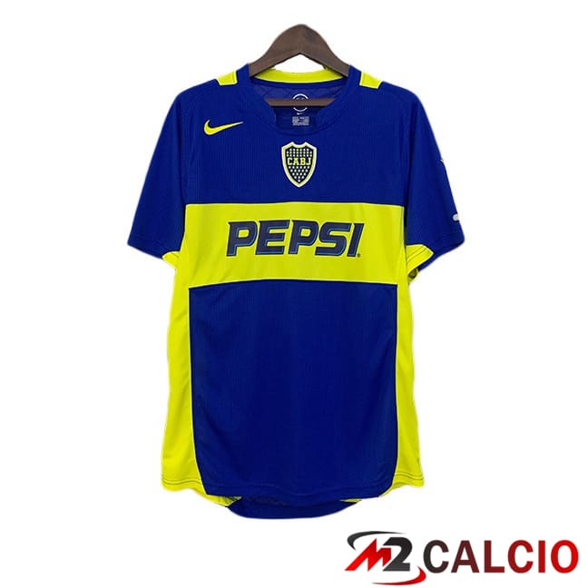 Maglie Calcio Personalizzate,Tute Calcio Squadre,Maglia Nazionale Italiana Calcio | Maglie Calcio Boca Juniors Retro Prima Blu Reale Giallo 2004-2005