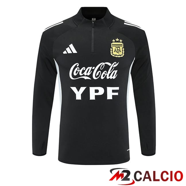 Maglie Calcio Personalizzate,Tute Calcio Squadre,Maglia Nazionale Italiana Calcio | Felpa Allenamento Argentina Nero 2025/2026