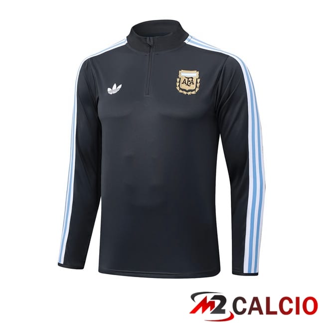 Maglie Calcio Personalizzate,Tute Calcio Squadre,Maglia Nazionale Italiana Calcio | Felpa Allenamento Argentina Grigio 2025/2026