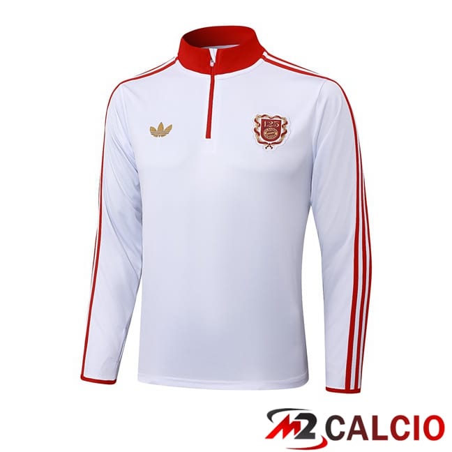 Maglie Calcio Personalizzate,Tute Calcio Squadre,Maglia Nazionale Italiana Calcio | Felpa Allenamento Bayern Monaco Bianco 2025/2026