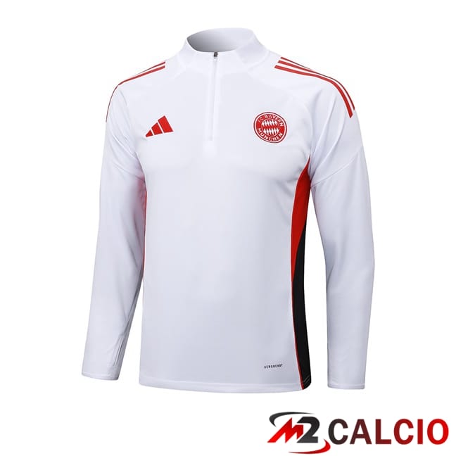 Maglie Calcio Personalizzate,Tute Calcio Squadre,Maglia Nazionale Italiana Calcio | Felpa Allenamento Bayern Monaco Bianco 2025/2026