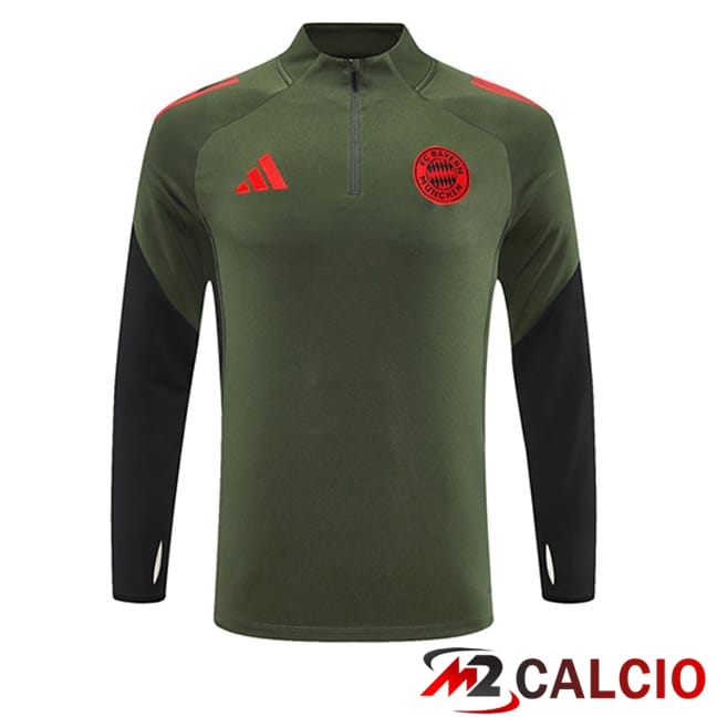 Maglie Calcio Personalizzate,Tute Calcio Squadre,Maglia Nazionale Italiana Calcio | Felpa Allenamento Bayern Monaco Verde 2025/2026
