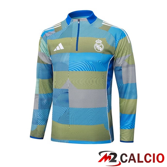 Maglie Calcio Personalizzate,Tute Calcio Squadre,Maglia Nazionale Italiana Calcio | Felpa Allenamento Real Madrid Blu 2025/2026