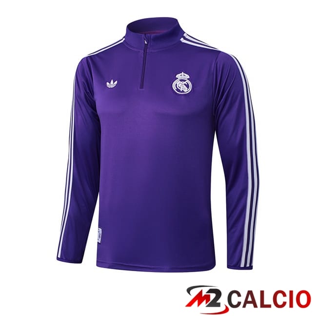 Maglie Calcio Personalizzate,Tute Calcio Squadre,Maglia Nazionale Italiana Calcio | Felpa Allenamento Real Madrid Viola 2025/2026