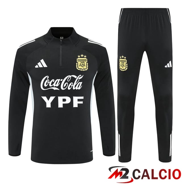 Maglie Calcio Personalizzate,Tute Calcio Squadre,Maglia Nazionale Italiana Calcio | Insieme Tuta Calcio Argentina Nero 2025/2026