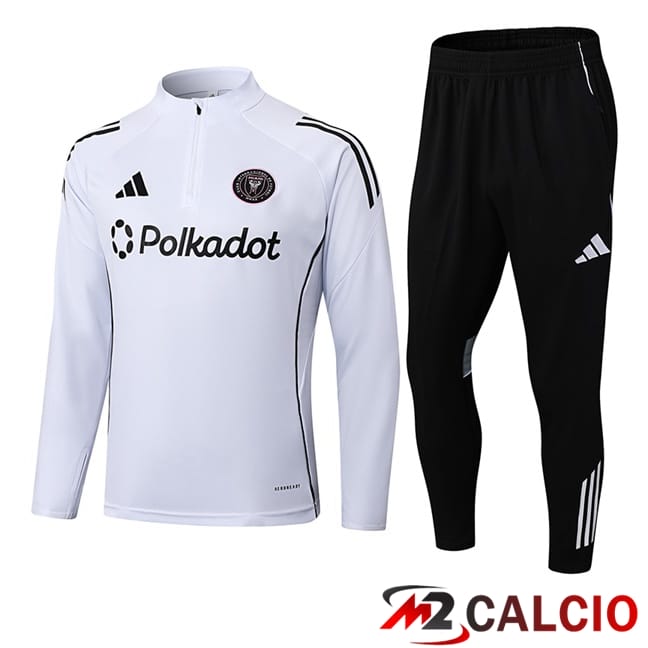 Maglie Calcio Personalizzate,Tute Calcio Squadre,Maglia Nazionale Italiana Calcio | Insieme Tuta Calcio Inter Miami CF Bianco 2025/2026