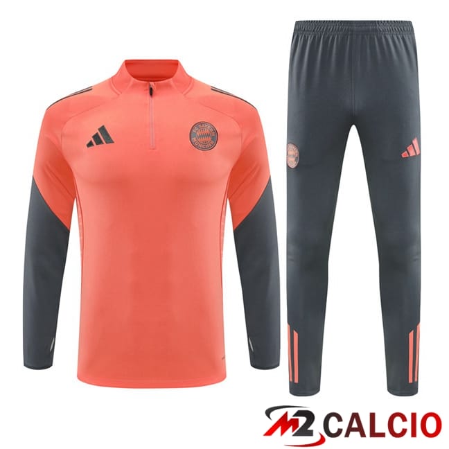 Maglie Calcio Personalizzate,Tute Calcio Squadre,Maglia Nazionale Italiana Calcio | Insieme Tuta Calcio Bayern Monaco Arancia 2025/2026
