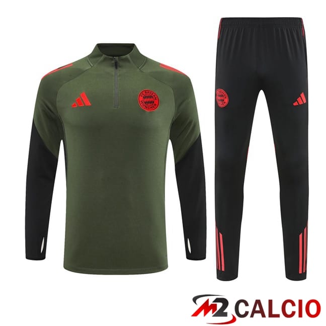 Maglie Calcio Personalizzate,Tute Calcio Squadre,Maglia Nazionale Italiana Calcio | Insieme Tuta Calcio Bayern Monaco Verde 2025/2026