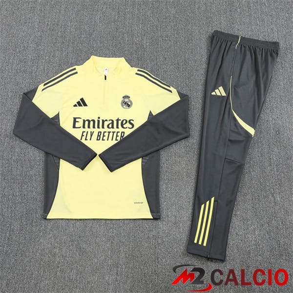 Insieme Tuta Calcio Real Madrid Giallo 2025/2026