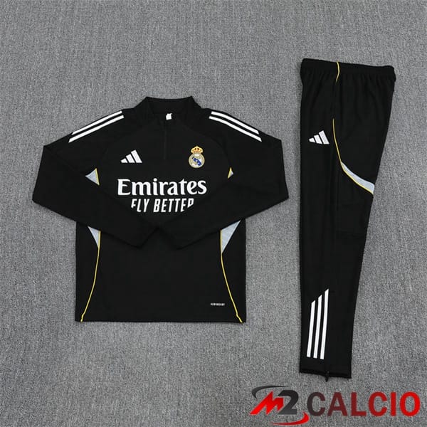Insieme Tuta Calcio Real Madrid Nero 2025/2026