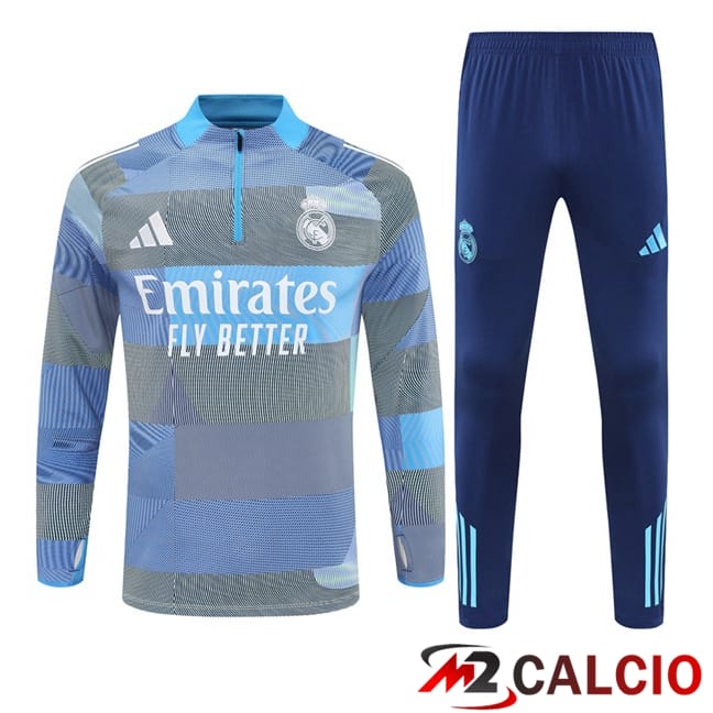 Maglie Calcio Personalizzate,Tute Calcio Squadre,Maglia Nazionale Italiana Calcio | Insieme Tuta Calcio Real Madrid Blu 2025/2026