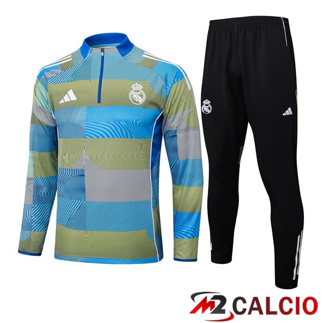 Maglie Calcio Personalizzate,Tute Calcio Squadre,Maglia Nazionale Italiana Calcio | Insieme Tuta Calcio Real Madrid Blu 2025/2026