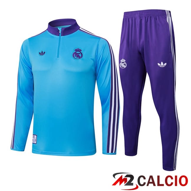 Maglie Calcio Personalizzate,Tute Calcio Squadre,Maglia Nazionale Italiana Calcio | Insieme Tuta Calcio Real Madrid Blu 2025/2026