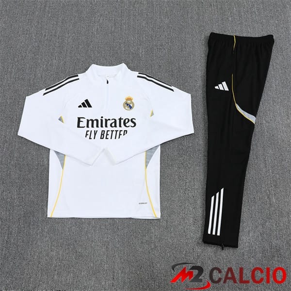 Insieme Tuta Calcio Real Madrid Bianco 2025/2026