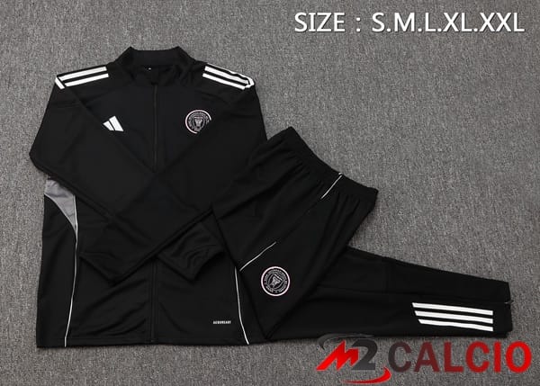 Insieme Tuta Calcio - Giacca Inter Miami CF Nero 2025/2026