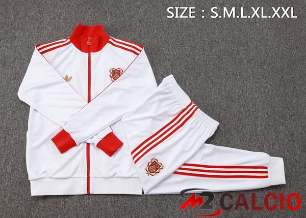 Insieme Tuta Calcio - Giacca Bayern Monaco Bianco 2025/2026