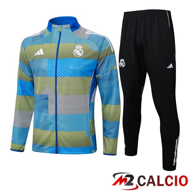 Maglie Calcio Personalizzate,Tute Calcio Squadre,Maglia Nazionale Italiana Calcio | Insieme Tuta Calcio - Giacca Real Madrid Blu 2025/2026
