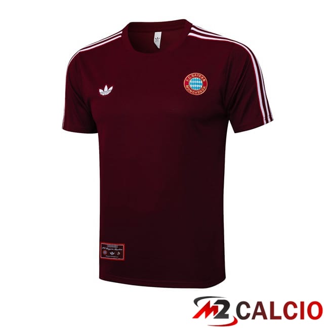 Maglie Calcio Personalizzate,Tute Calcio Squadre,Maglia Nazionale Italiana Calcio | T Shirt Allenamento Bayern Monaco Rosso 2025/2026