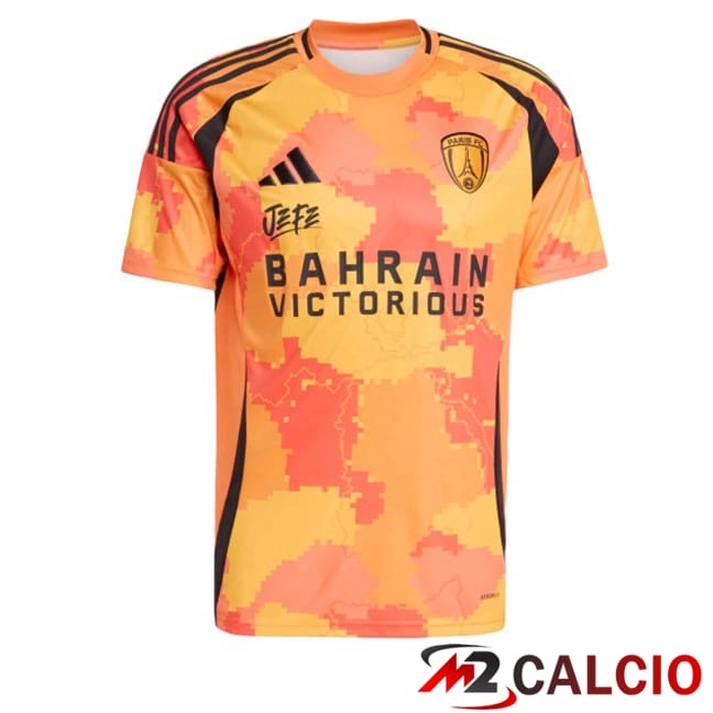 Maglie Calcio Personalizzate,Tute Calcio Squadre,Maglia Nazionale Italiana Calcio | Maglie Calcio Paris FC Terza Arancia 2025/2026