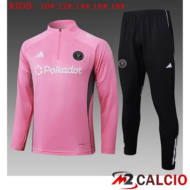 Maglie Calcio Personalizzate,Tute Calcio Squadre,Maglia Nazionale Italiana Calcio | Insieme Tuta Calcio Inter Miami CF Bambino Rosa 2025/2026