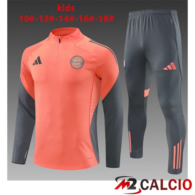 Maglie Calcio Personalizzate,Tute Calcio Squadre,Maglia Nazionale Italiana Calcio | Insieme Tuta Calcio Bayern Monaco Bambino Arancia 2025/2026