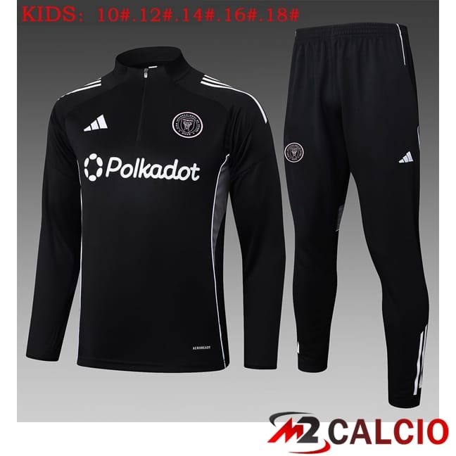 Maglie Calcio Personalizzate,Tute Calcio Squadre,Maglia Nazionale Italiana Calcio | Insieme Tuta Calcio Inter Miami CF Bambino Nero 2025/2026
